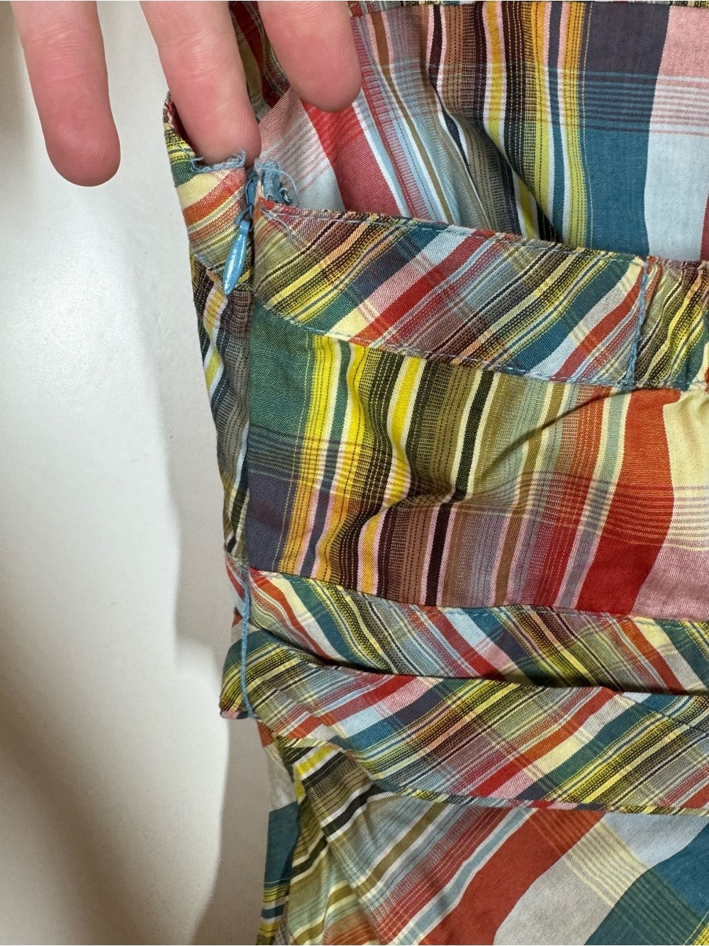 Y2K Baddie Ali & Kris multicolor plaid strapless tube top size medium bratz - Picture 4 of 8